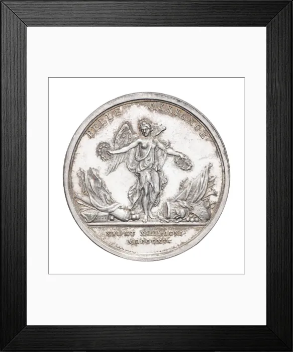 Framed Print : Medal commemorating Wellington and von Blucher Framed Print : Medal commemorating Wellington and von Blucher