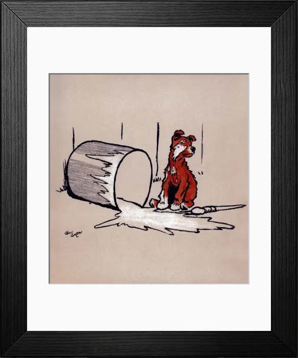 Framed Print : Illustration by Cecil Aldin, The Red Puppy Book Framed Print : Illustration by Cecil Aldin, The Red Puppy Book