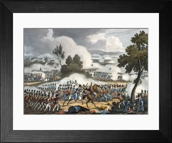 Framed Print : The Left Wing of the British Army in action, at Waterloo Framed Print : The Left Wing of the British Army in action, at Waterloo