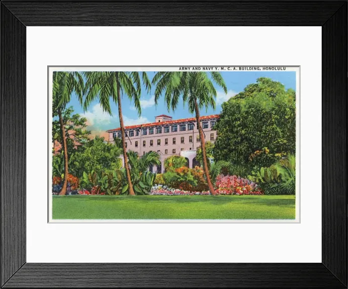 Framed Print : Army and Navy YMCA Building, Honolulu, Hawaii, USA Framed Print : Army and Navy YMCA Building, Honolulu, Hawaii, USA