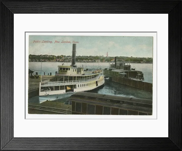 Framed Print : Public Landing, New London, Connecticut, USA Framed Print : Public Landing, New London, Connecticut, USA