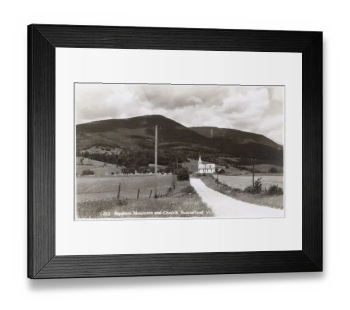 Framed Print : Equinox Mountain and Church, Sunderland, Vermont, USA Framed Print : Equinox Mountain and Church, Sunderland, Vermont, USA