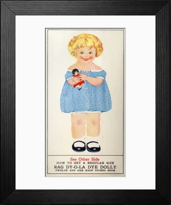 Framed Print : Rag Dy-o-la Dye Dolly Framed Print : Rag Dy-o-la Dye Dolly