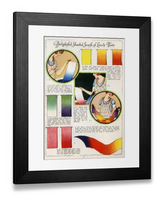 Framed Print : Delightful shaded scarfs of lovely tints Framed Print : Delightful shaded scarfs of lovely tints
