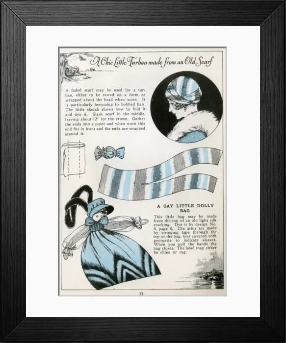 Framed Print : A chic little turban made from an old scarf Framed Print : A chic little turban made from an old scarf