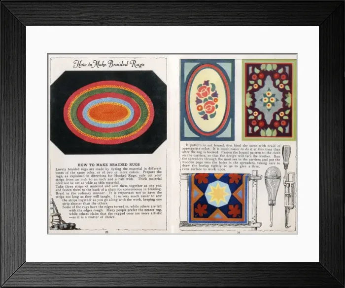 Framed Print : How to make braided rugs Framed Print : How to make braided rugs