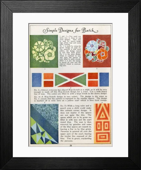 Framed Print : Simple designs for batik Framed Print : Simple designs for batik