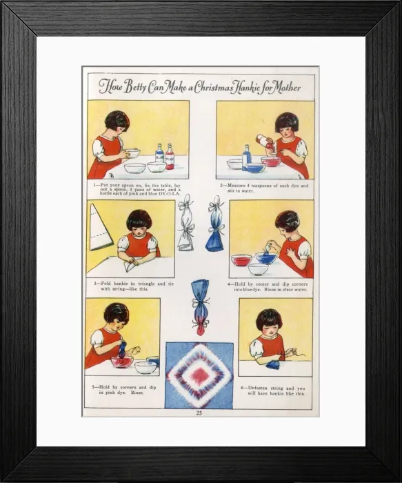 Framed Print : How Betty can make a Christmas hankie for mother Framed Print : How Betty can make a Christmas hankie for mother