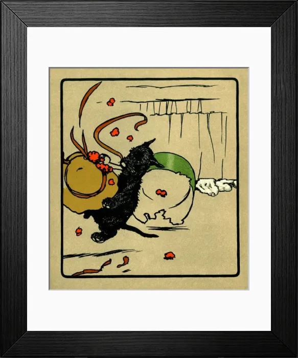 Framed Print : Illustration by Cecil Aldin, Rough and Tumble Framed Print : Illustration by Cecil Aldin, Rough and Tumble