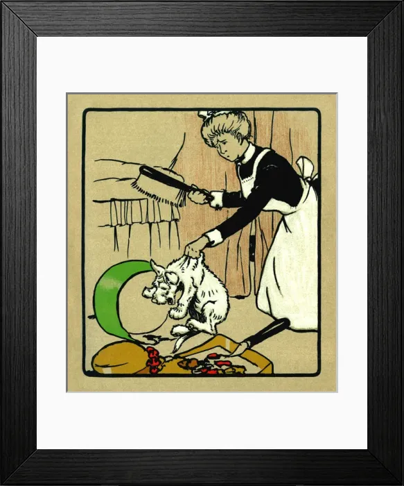 Framed Print : Illustration by Cecil Aldin, Rough and Tumble