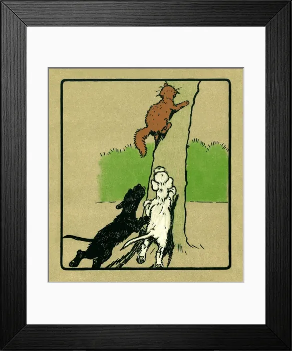 Framed Print : Illustration by Cecil Aldin, Rough and Tumble Framed Print : Illustration by Cecil Aldin, Rough and Tumble
