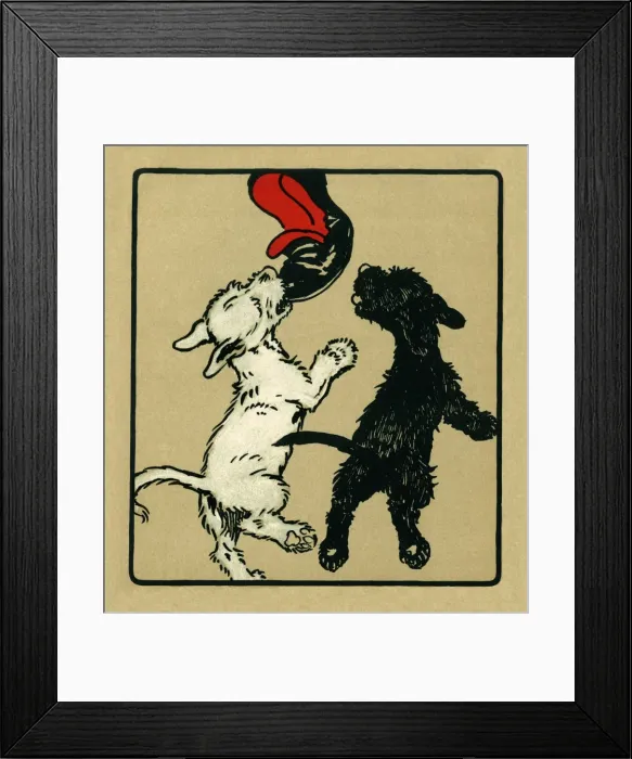 Framed Print : Illustration by Cecil Aldin, Rough and Tumble Framed Print : Illustration by Cecil Aldin, Rough and Tumble