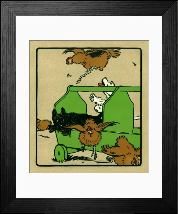 Framed Print : Illustration by Cecil Aldin, Rough and Tumble Framed Print : Illustration by Cecil Aldin, Rough and Tumble