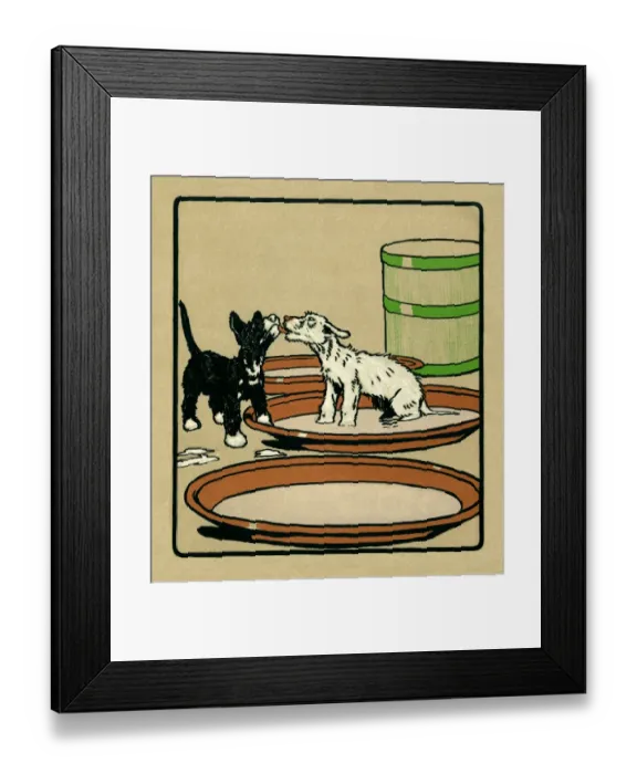Framed Print : Illustration by Cecil Aldin, Rough and Tumble Framed Print : Illustration by Cecil Aldin, Rough and Tumble