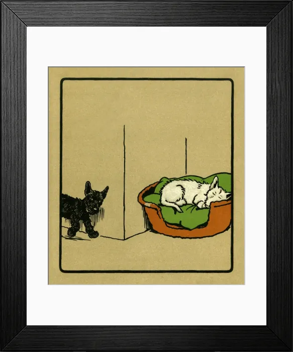 Framed Print : Illustration by Cecil Aldin, Rough and Tumble Framed Print : Illustration by Cecil Aldin, Rough and Tumble