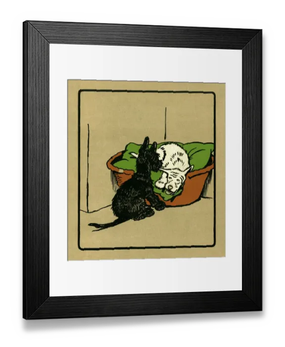 Framed Print : Illustration by Cecil Aldin, Rough and Tumble Framed Print : Illustration by Cecil Aldin, Rough and Tumble