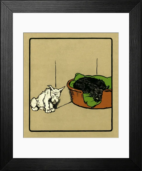 Framed Print : Illustration by Cecil Aldin, Rough and Tumble Framed Print : Illustration by Cecil Aldin, Rough and Tumble