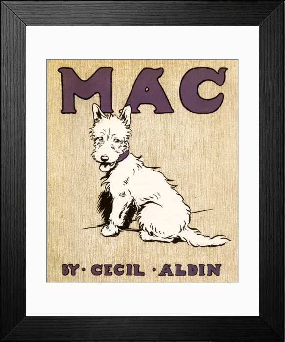 Framed Print : Title page design by Cecil Aldin, Mac Framed Print : Title page design by Cecil Aldin, Mac