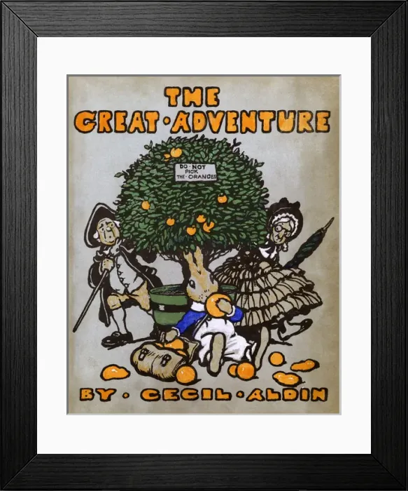 Framed Print : Cover design by Cecil Aldin, The Great Adventure Framed Print : Cover design by Cecil Aldin, The Great Adventure