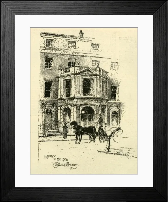 Framed Print : Entrance to the new Grafton Galleries, 1893 Framed Print : Entrance to the new Grafton Galleries, 1893