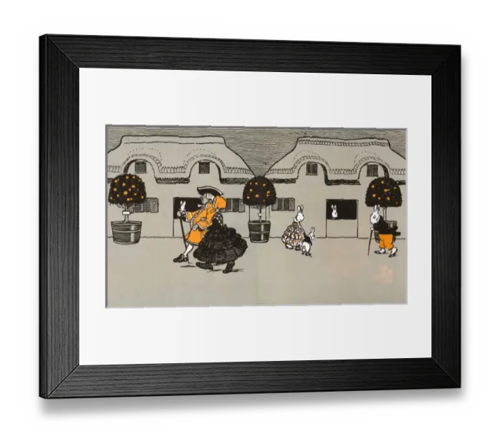 Framed Print : Endpaper design by Cecil Aldin, The Great Adventure Framed Print : Endpaper design by Cecil Aldin, The Great Adventure