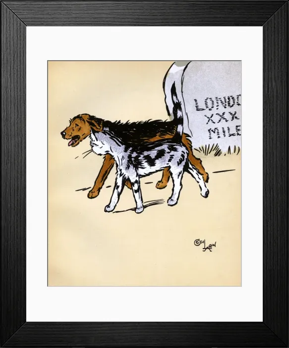 Framed Print : Illustration by Cecil Aldin, Jack and Jill Framed Print : Illustration by Cecil Aldin, Jack and Jill