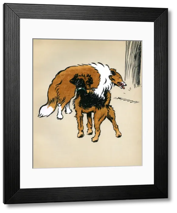 Framed Print : Illustration by Cecil Aldin, Jack and Jill Framed Print : Illustration by Cecil Aldin, Jack and Jill