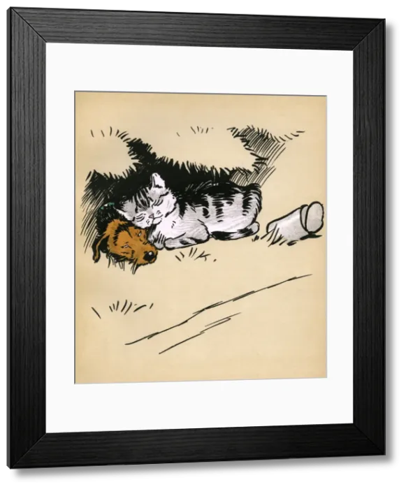 Framed Print : Illustration by Cecil Aldin, Jack and Jill Framed Print : Illustration by Cecil Aldin, Jack and Jill