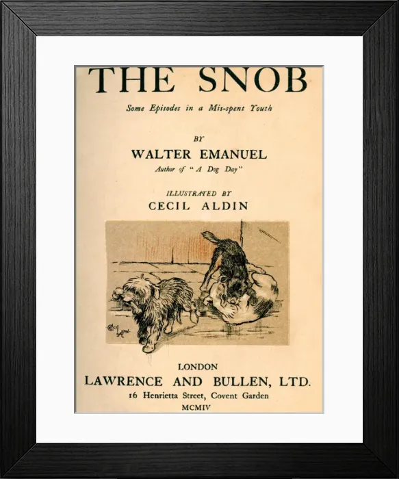 Framed Print : Title page illustration by Cecil Aldin, The Snob Framed Print : Title page illustration by Cecil Aldin, The Snob