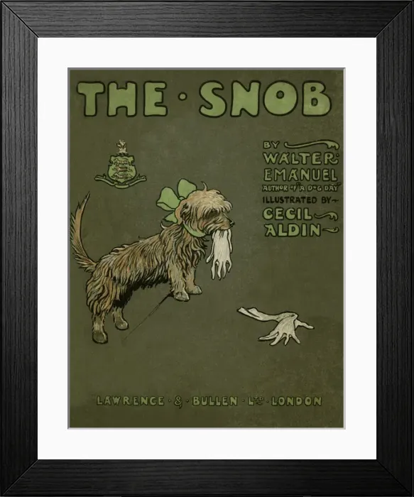 Framed Print : Cover design by Cecil Aldin, The Snob Framed Print : Cover design by Cecil Aldin, The Snob