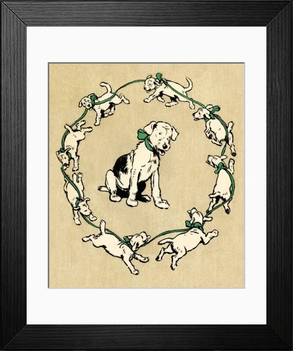 Framed Print : End paper design by Cecil Aldin, Pickles Framed Print : End paper design by Cecil Aldin, Pickles