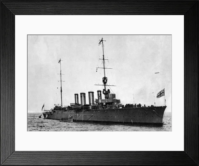 Framed Print : Sinking of the U 15 - HMS Birmingham Framed Print : Sinking of the U 15 - HMS Birmingham