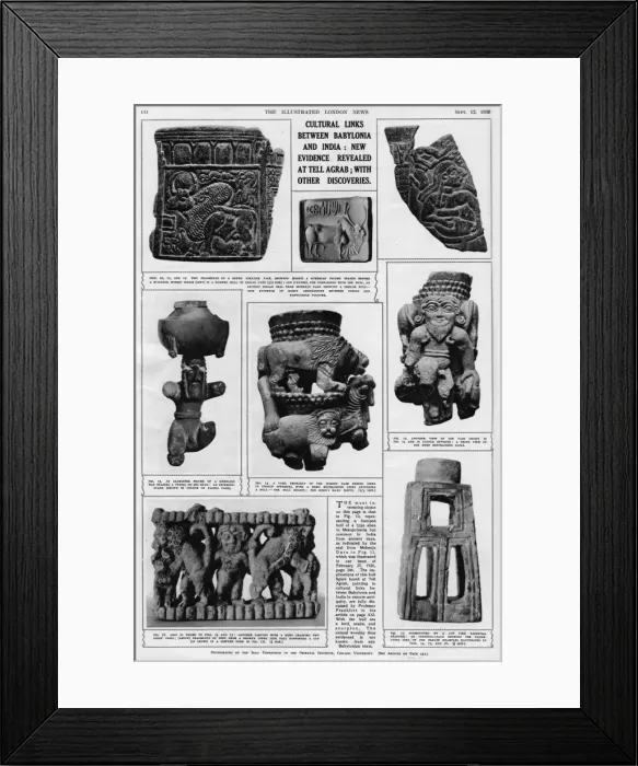 Framed Print : Cultural links between India and Babylonia Framed Print : Cultural links between India and Babylonia