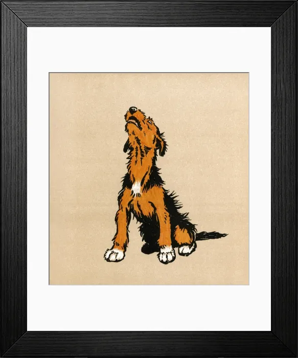 Framed Print : Illustration by Cecil Aldin, The Mongrel Puppy Book Framed Print : Illustration by Cecil Aldin, The Mongrel Puppy Book