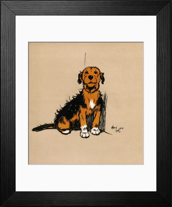Framed Print : Illustration by Cecil Aldin, The Mongrel Puppy Book Framed Print : Illustration by Cecil Aldin, The Mongrel Puppy Book