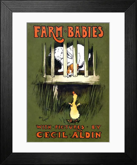 Framed Print : Cover design by Cecil Aldin, Farm Babies Framed Print : Cover design by Cecil Aldin, Farm Babies
