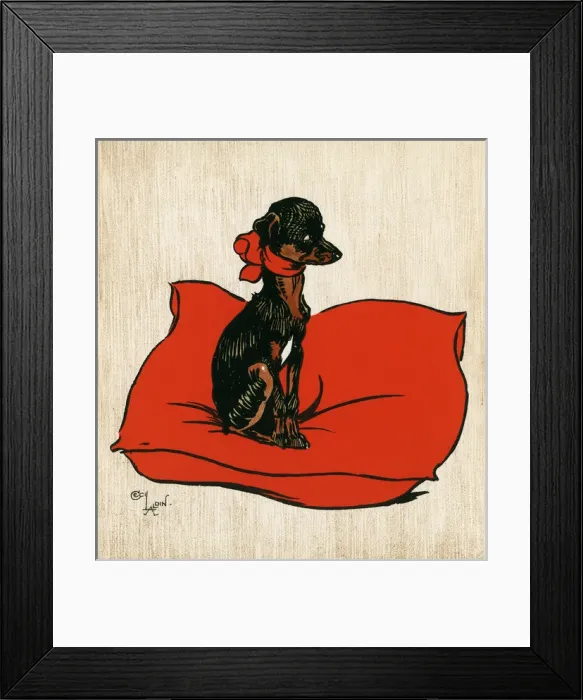 Framed Print : Illustration by Cecil Aldin, The Black Puppy Book Framed Print : Illustration by Cecil Aldin, The Black Puppy Book
