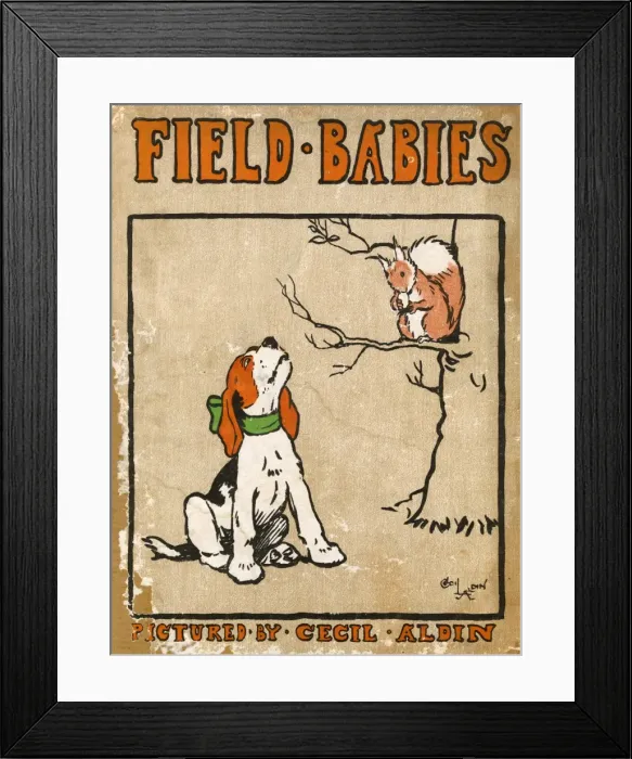 Framed Print : Cover design by Cecil Aldin, Field Babies Framed Print : Cover design by Cecil Aldin, Field Babies