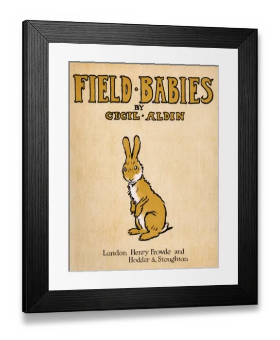 Framed Print : Title page design by Cecil Aldin, Field Babies Framed Print : Title page design by Cecil Aldin, Field Babies
