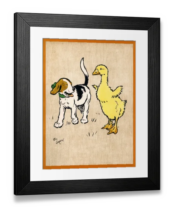 Framed Print : Illustration by Cecil Aldin, Field Babies Framed Print : Illustration by Cecil Aldin, Field Babies