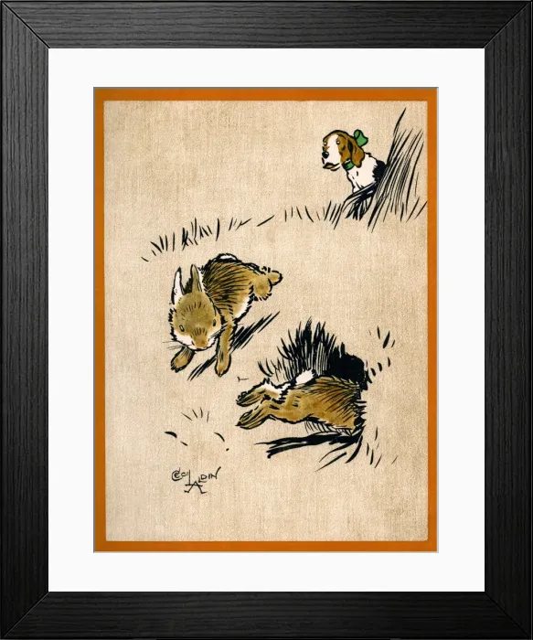 Framed Print : Illustration by Cecil Aldin, Field Babies Framed Print : Illustration by Cecil Aldin, Field Babies
