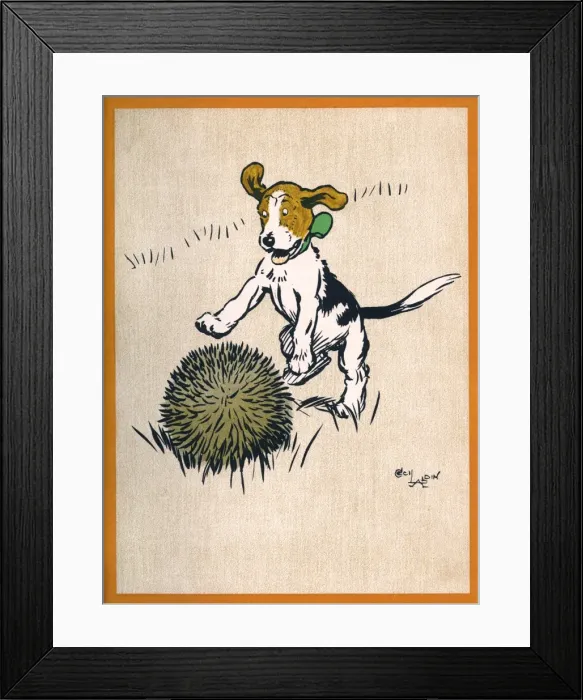 Framed Print : Illustration by Cecil Aldin, Field Babies
