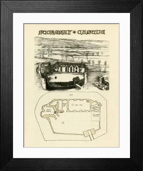Framed Print : Illustration by Cecil Aldin, Old Manor Houses Framed Print : Illustration by Cecil Aldin, Old Manor Houses
