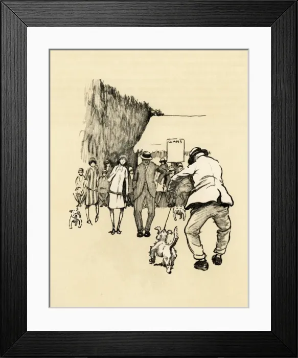 Framed Print : Illustration by Cecil Aldin, the mongrel dog show Framed Print : Illustration by Cecil Aldin, the mongrel dog show