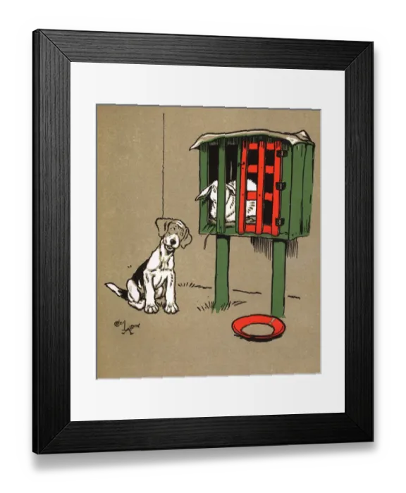 Framed Print : Illustration by Cecil Aldin, Puppy Tails Framed Print : Illustration by Cecil Aldin, Puppy Tails