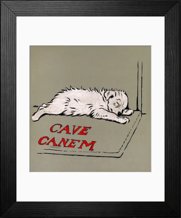 Framed Print : Illustration by Cecil Aldin, The White Puppy Book Framed Print : Illustration by Cecil Aldin, The White Puppy Book