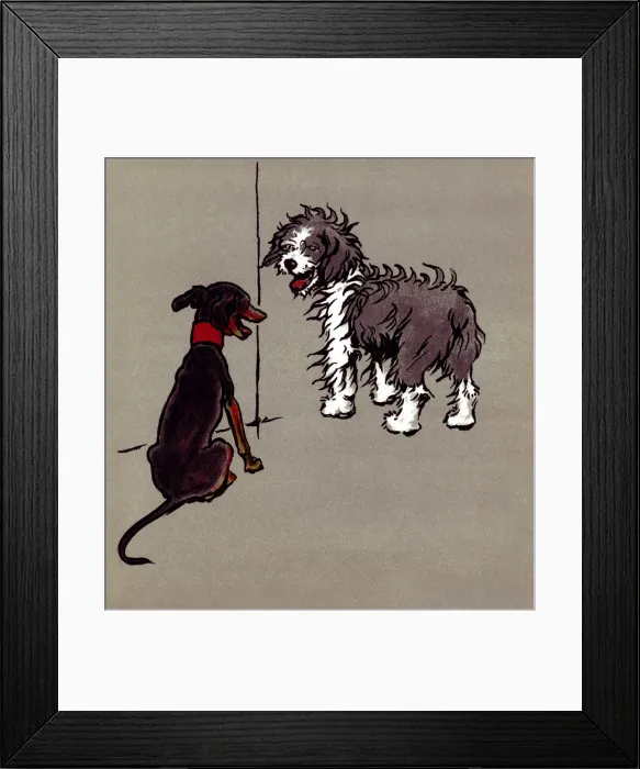 Framed Print : Illustration by Cecil Aldin, The Bobtail Puppy Book Framed Print : Illustration by Cecil Aldin, The Bobtail Puppy Book