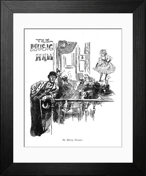 Framed Print : The Music Hall by Harry Furniss Framed Print : The Music Hall by Harry Furniss