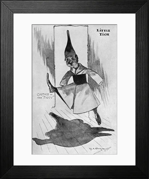 Framed Print : Little Tich as Captain of the Forty Framed Print : Little Tich as Captain of the Forty