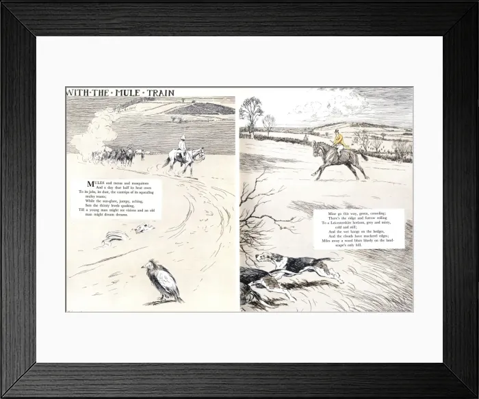 Framed Print : Illustration by Cecil Aldin, Forty Fine Ladies Framed Print : Illustration by Cecil Aldin, Forty Fine Ladies